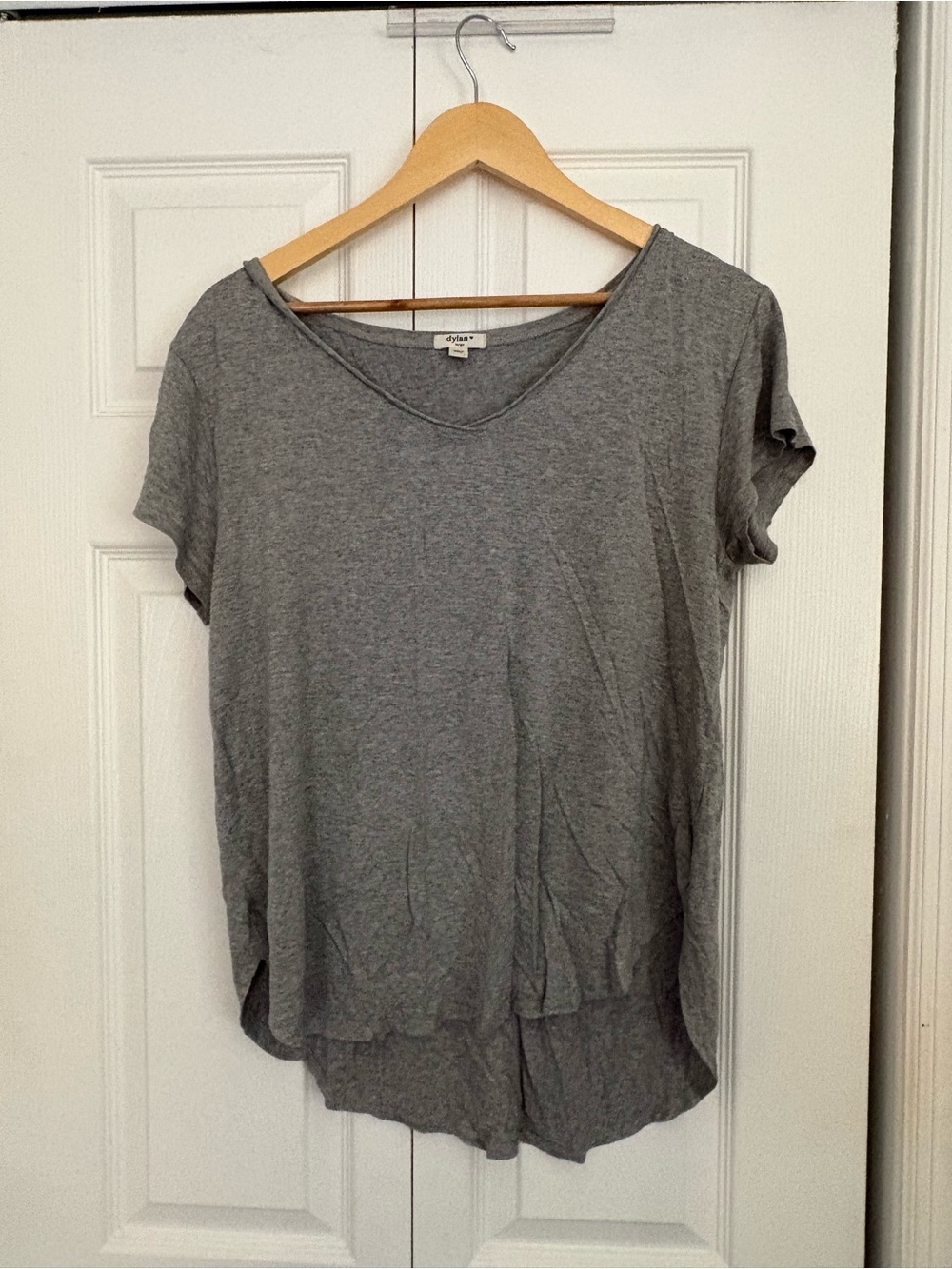 dylan Grey V-Neck Short Sleeve Women's Tee